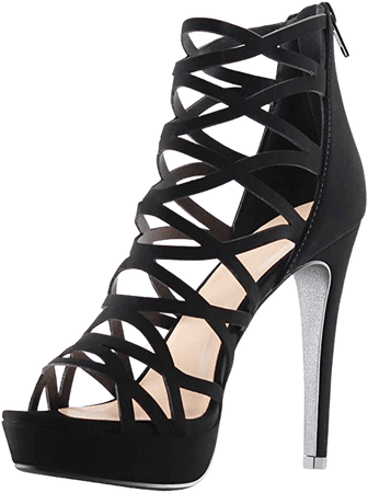 Amazon.com | MARCOREPUBLIC Alexandra Womens Open Toe High Heels Platform Shoes Stiletto Dress Sandals - (Black) - 7.5 | Heeled Sandals