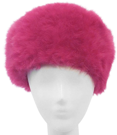 pink fur hat