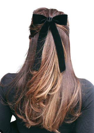 half up hair bow hairstyle