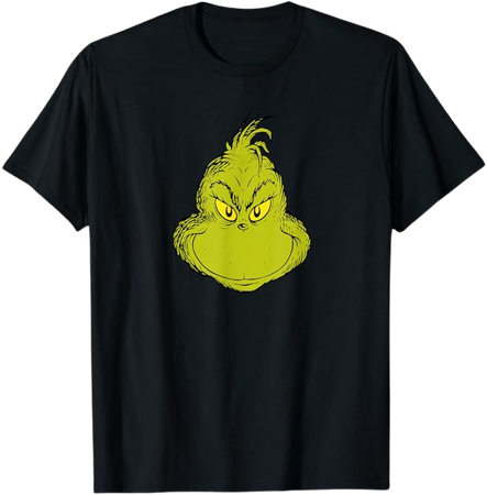 Amazon.com: Dr. Seuss Classic Grinch Face T-shirt T-Shirt : Clothing, Shoes & Jewelry