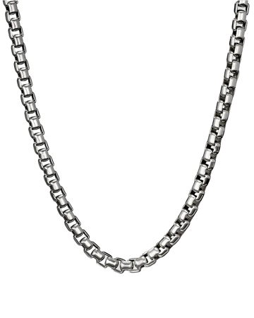 David Yurman Men's Box Chain Necklace in Silver, 5.2mm, 22"L | Neiman Marcus