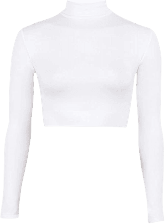 Amazon.com: Cheer Fantastic Turtleneck Midriff Crop Top Cheerleading and Dance Small White : Sports & Outdoors