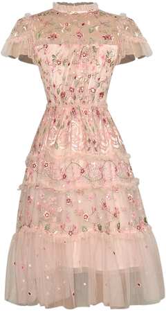 pink floral dress