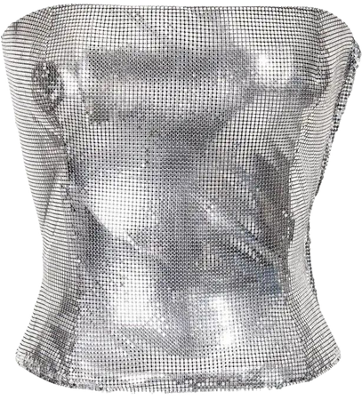 A/W 1998 Gianni Versace Silver Oroton Chainmail Corset For Sale at 1stDibs