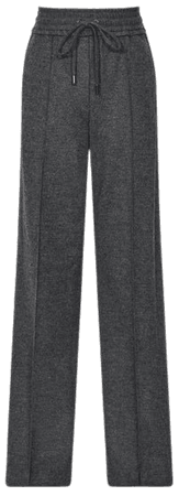 Remi Charcoal Wool Blend Wide Leg Trousers – REISS