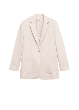 Flecked wool-blend blazer - Women | Mango USA