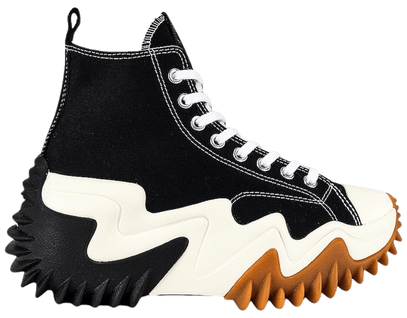 Converse Run Star Motion Hi Sneaker in Black, White, & Gum Honey | REVOLVE