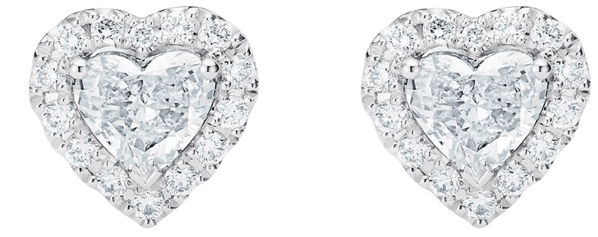 De Beers Jewellers 18kt white gold Aura heart-shaped diamond stud earrings - FARFETCH