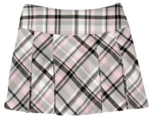 pink gray plaid skirt