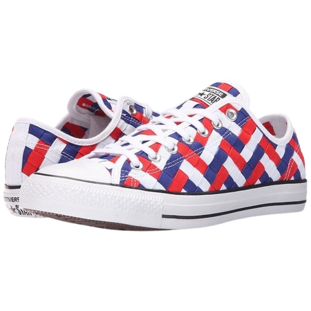red white and blue converse