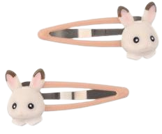 bunny hair clips pink filler png