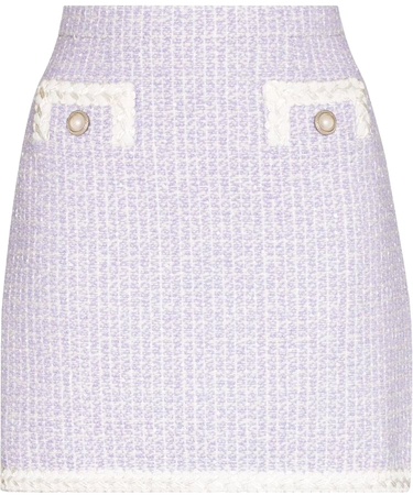 Alessandra Rich Tweed Mini Skirt - Farfetch