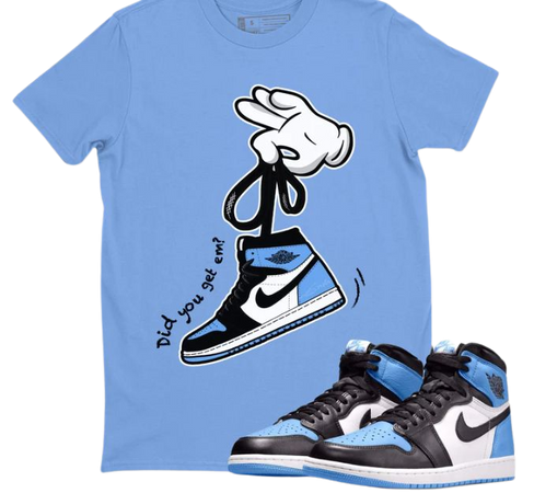 baby blue shirt & sneakers