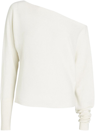 Off-the-Shoulder Sweater in Ivory
