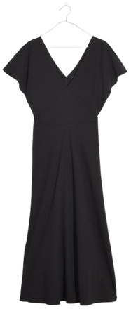 Flutter-Sleeve Midi Dress