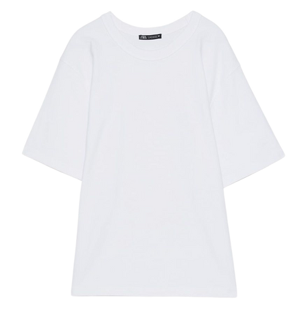 plain white T-shirt zara
