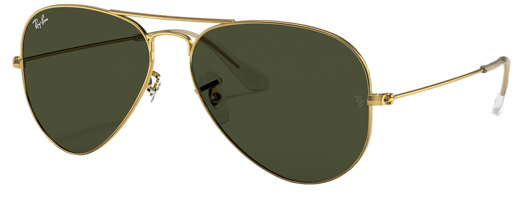 Aviator Classic Sunglasses in Gold and Green Classic G-15 | Ray-Ban®