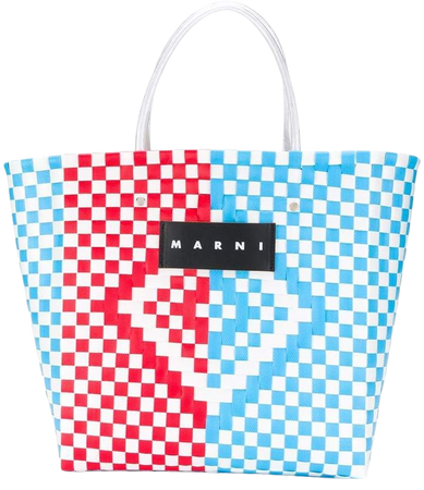 Marni Market Geometric Pattern Tote Bag