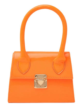 boohoo orange mini bag