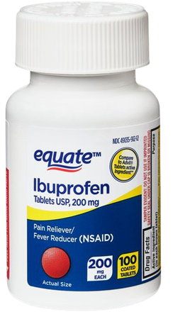 Equate Ibuprofen Pain Reliever/Fever Reducer Coated Tablets, 200mg, 100 Count - Walmart.com