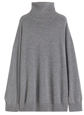 Cashmere Turtleneck Sweater - Gray melange - Ladies | H&M US