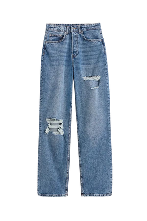 90s Straight High Jeans - Denim blue - Ladies | H&M US