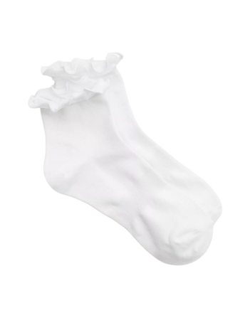 Aerie Offline Ruffle Ribbed Socks in White