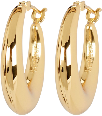 Bonheur Jewelry Gold Puffy Hoop Earrings | INTERMIX®