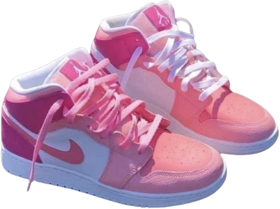 pink Nike sneakers
