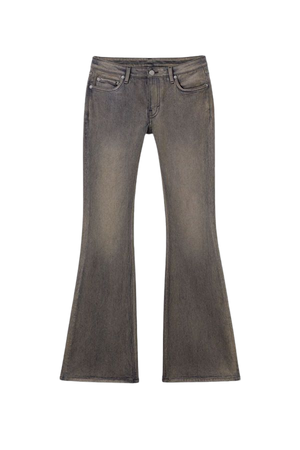 Flame Low Flared Jeans - Blue Clay - Weekday WW