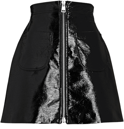 Sara Battaglia Patent Vegan Leather Mini Skirt | INTERMIX®