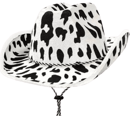 cow print cowboy hat
