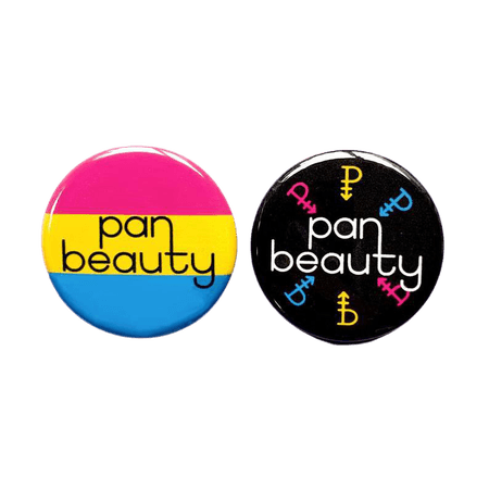 Pan Beauty Buttons // Pansexual Panromantic Pride Flag and | Etsy