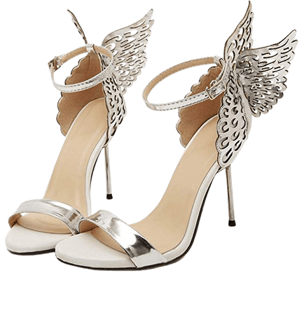 Amazon.com: Outsta Women Valentine Shoes Butterfly Flying Bronzing Sequins Big Bowknot High Heels Sandals Summer Dress Shoes (Silver, US:8): Arts, Crafts & Sewing