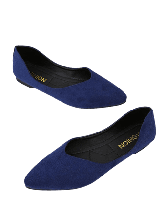 Suede Point Toe Ballet Flats | SHEIN USA