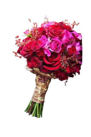 hot pink and red bouquet