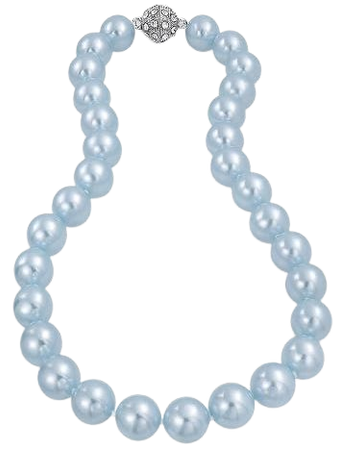 light blue pearl necklace