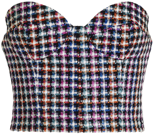Cropped Cotton-Blend Bustier Top By Carolina Herrera | Moda Operandi