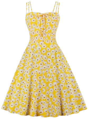 Yellow daisy dress