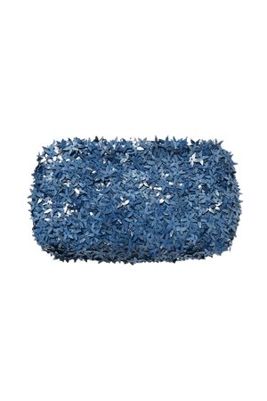 Light blue Ambra embellished tulle clutch | Nannacay | NET-A-PORTER