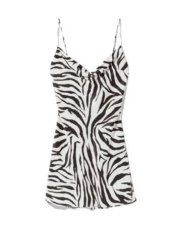 Zebra print satin mini dress - Dresses - Woman | Bershka