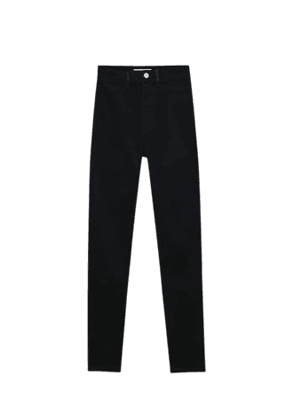 High-rise stretch skinny jeans - pull&bear