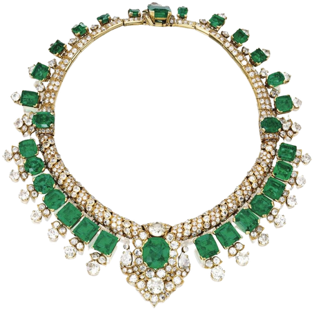 EMERALD AND GOLD NECKLACE, BY CARTIER
