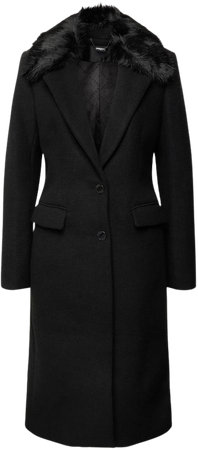 Guess Mantel mit Kunstpelzkragen Modell 'LAURENCE' (schwarz) online kaufen