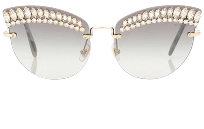 Crystal cat-eye sunglasses
