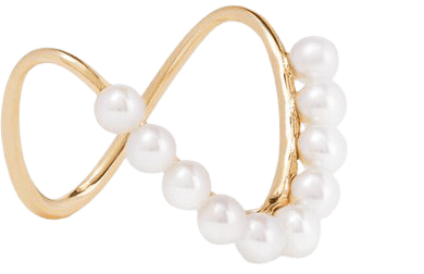 SARAH & SEBASTIAN | Perle Heirloom 9-karat gold pearl ring | NET-A-PORTER.COM
