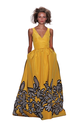 Oscar De La Renta yellow dress
