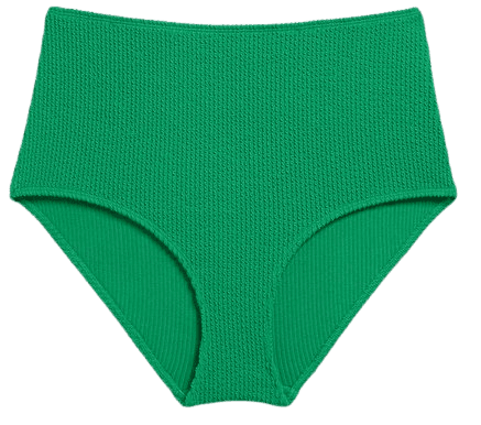 Green shirred bikini briefs - Kelly green - Monki WW