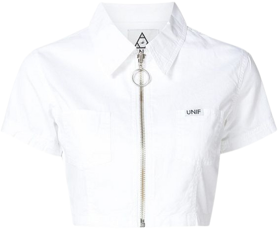 Unif cropped zip shirt