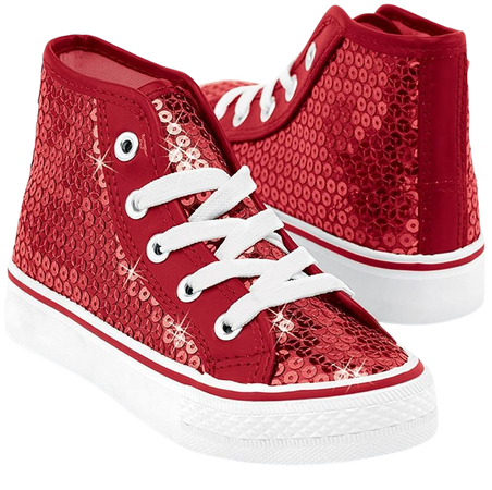 Amazon.com: Balera Sequin High Top Dance Sneakers Red 13CM: Shoes